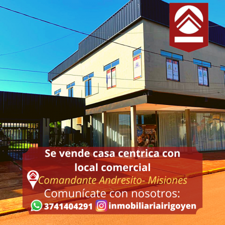Se vende casa céntrica con local comercial
