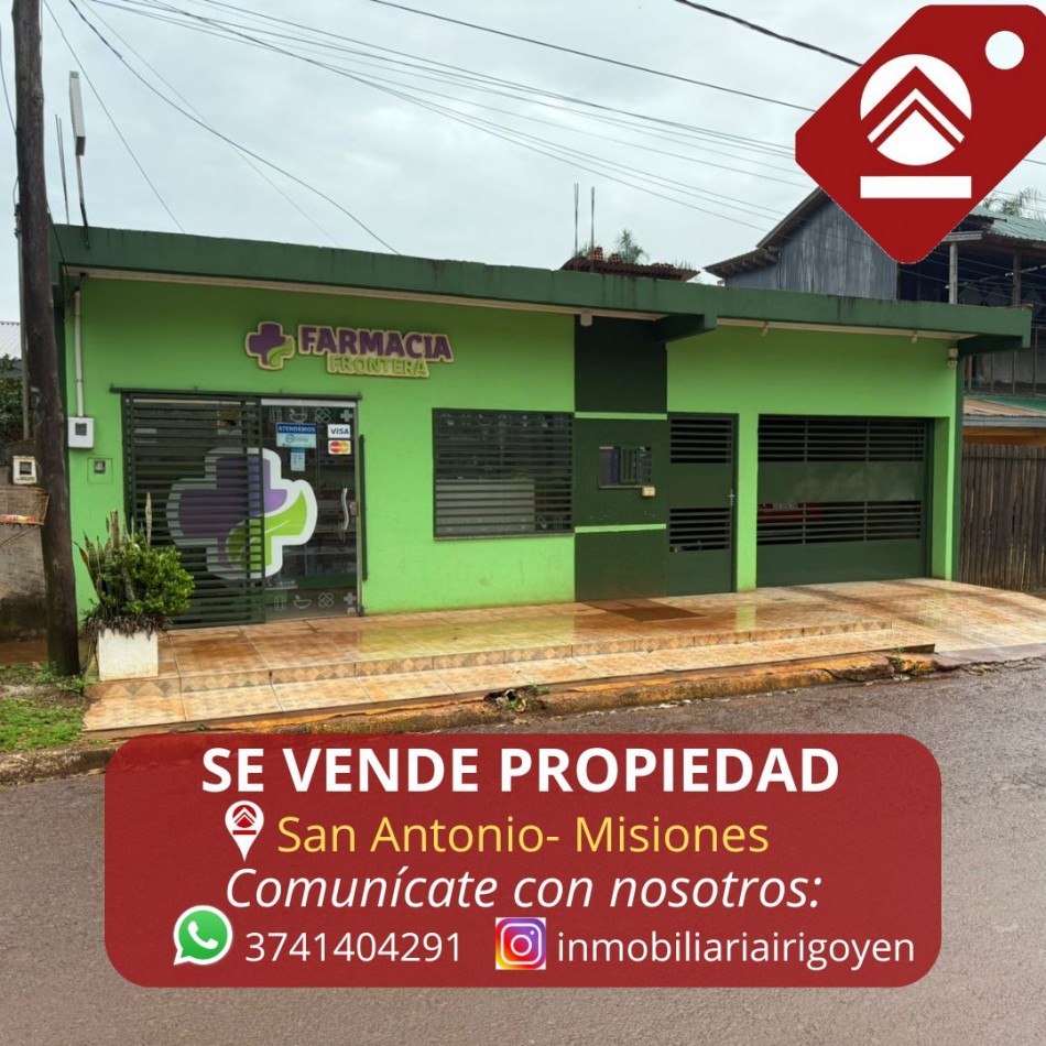 SE VENDE PROPIEDAD CON O SIN FONDO DE COMERCIO