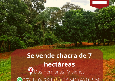 Se vende chacra de 7 hectareas 
